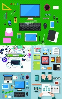 卡通辦公設(shè)備矢量素材合集 輕松提升創(chuàng)意效率，盡在非凡圖庫